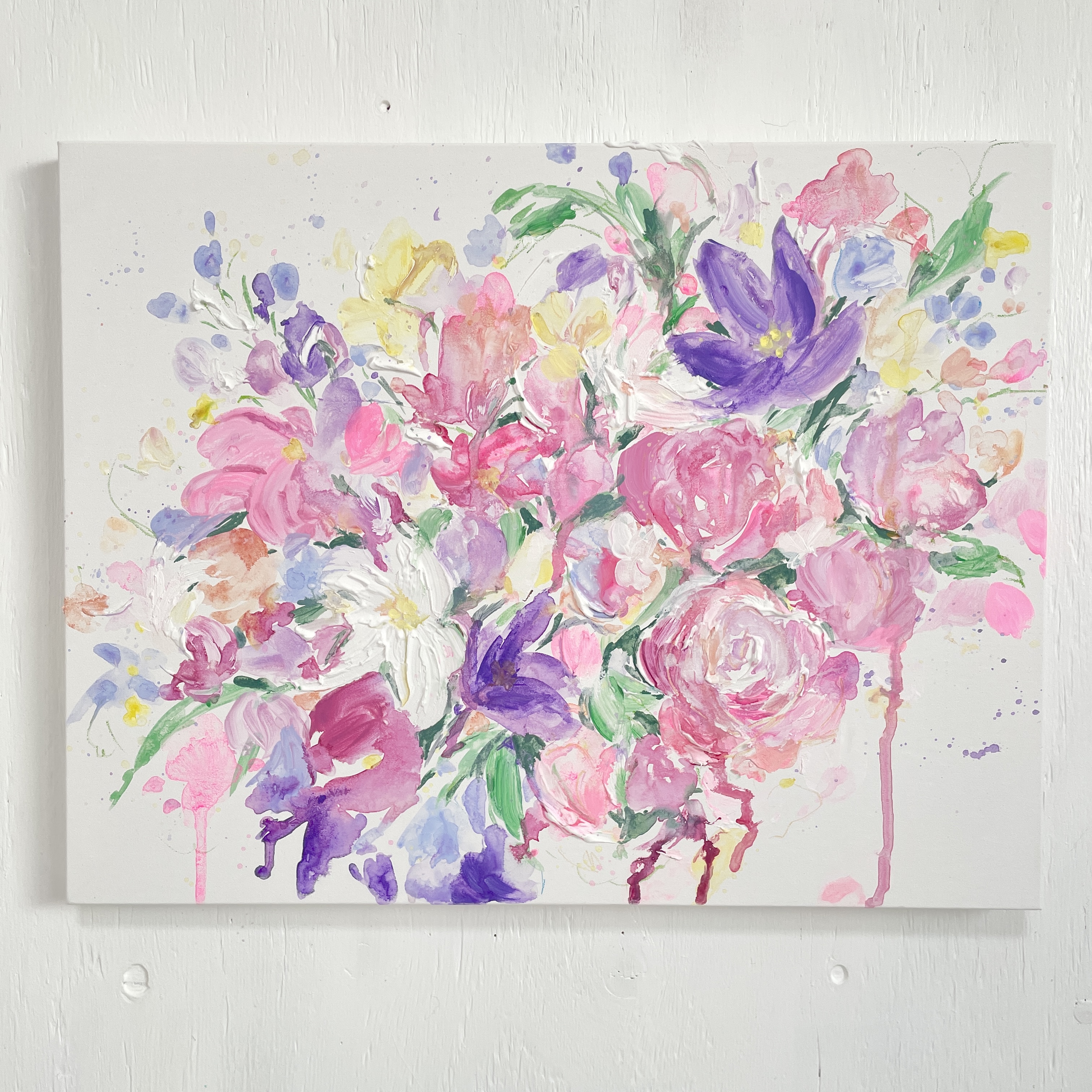 花のイラスト アート作品 90cm✖️90cm 花の作品一覧 - 絵画販売・購入・レンタル（サブスク） - ARTELIER