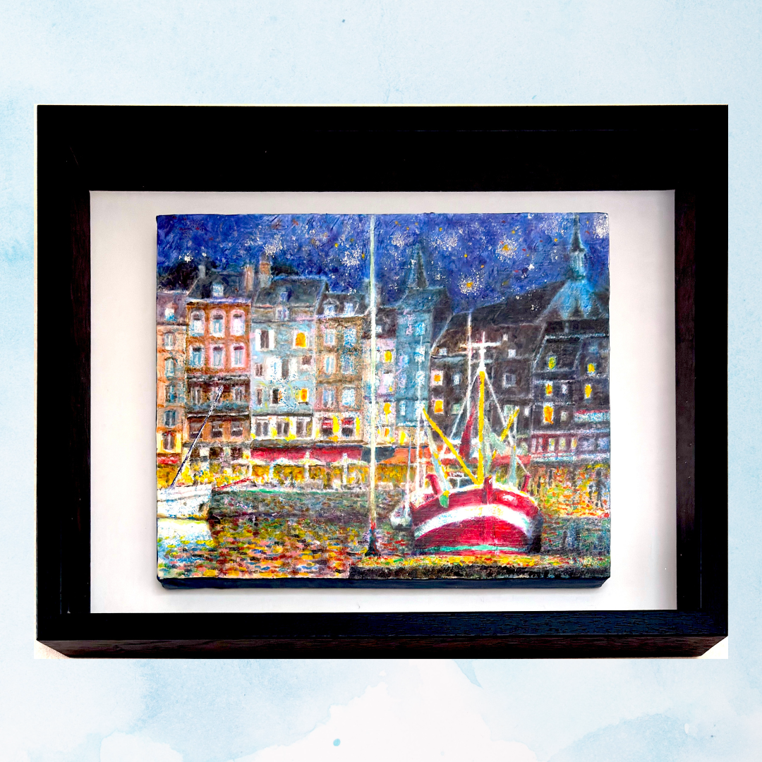 風景画「山に咲く赤椿」油彩画 SM/額付き by 福家佳則 - 絵画販売