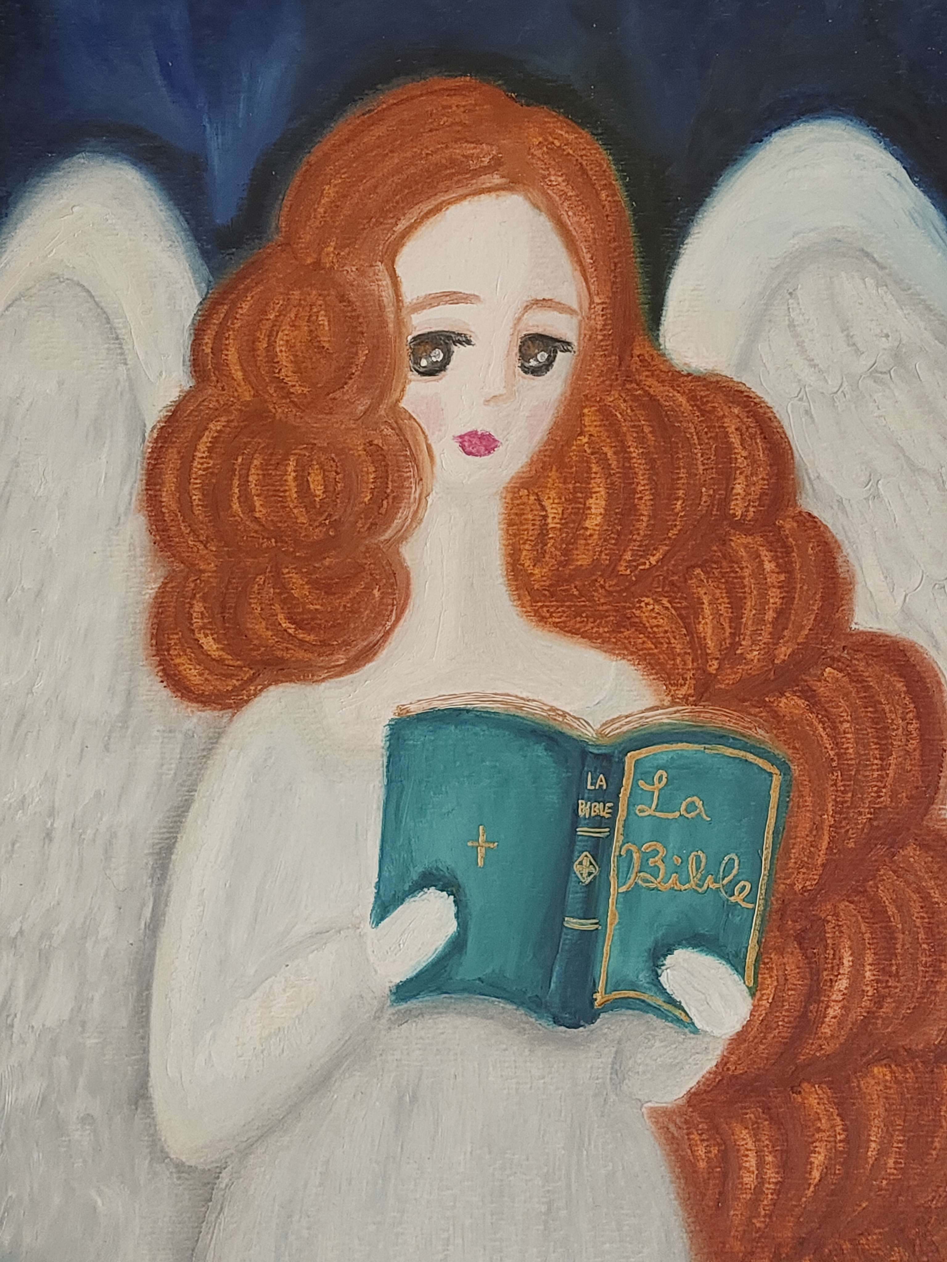 天使の三部作 『聖書を持つ天使』 by Yukari Blair - 絵画販売・購入