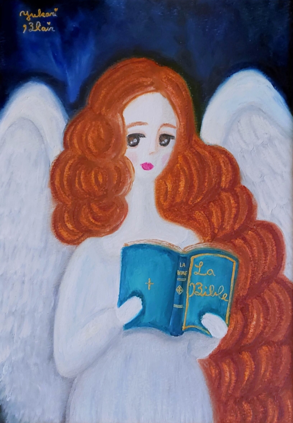 天使の三部作 『聖書を持つ天使』 by Yukari Blair - 絵画販売・購入