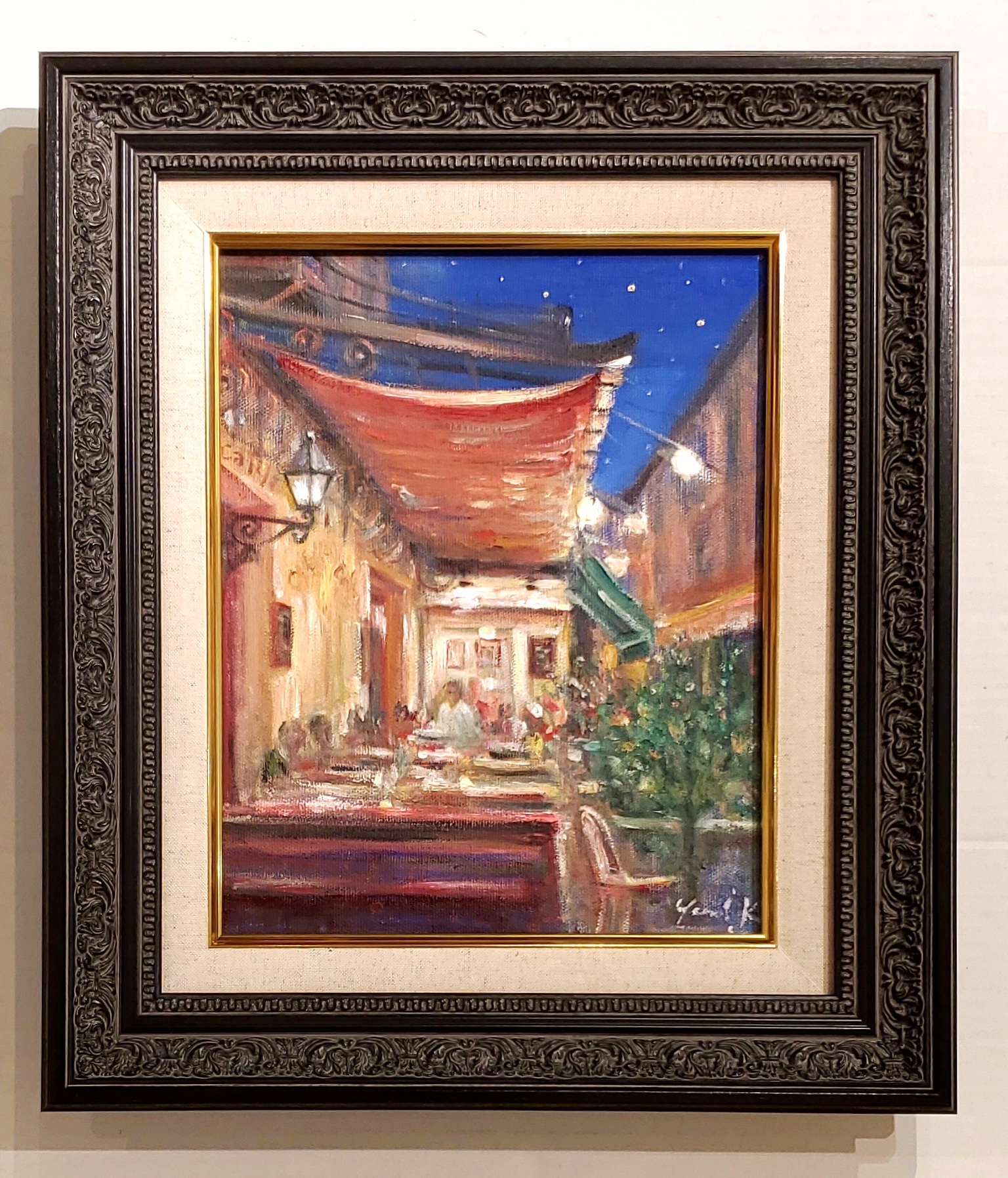 夜のカフェテラス by 神之浦由美 - 絵画販売・購入・レンタル