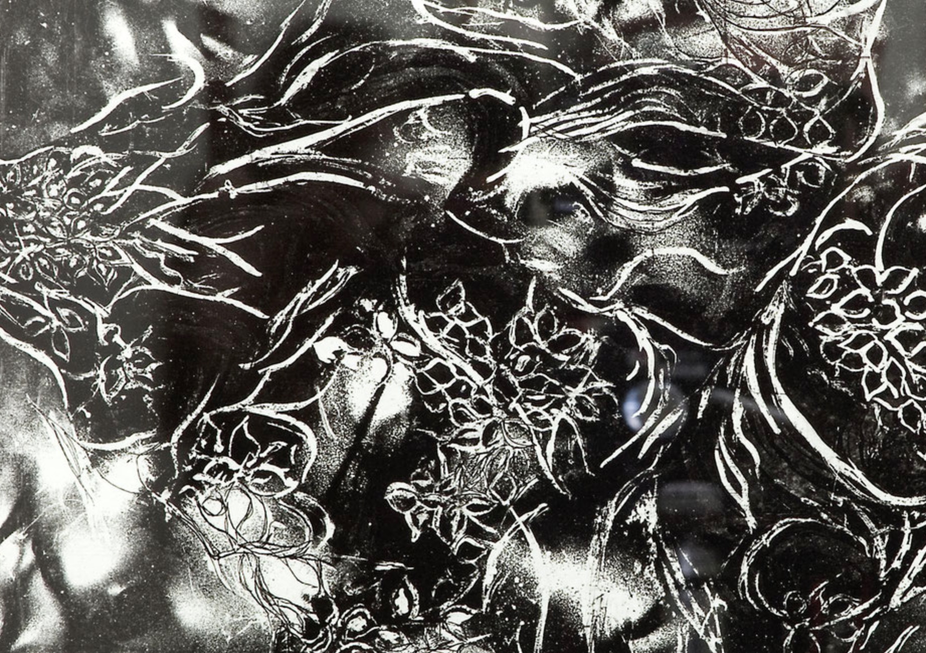 銅版画・ 「夜と華と」 限定一部 by 永井 雅人｜Masato Nagai 版画家