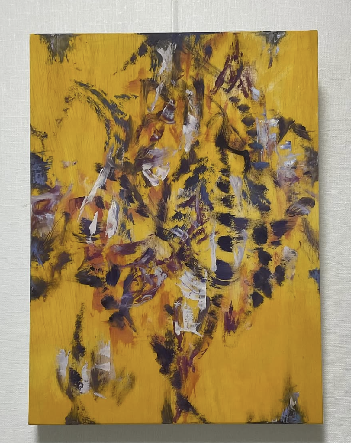 絵画　黄いかべ　アート Hako-e （箱絵）新春限定 新年に人気 F6号 イエロー ゴッホ 板絵 油彩
