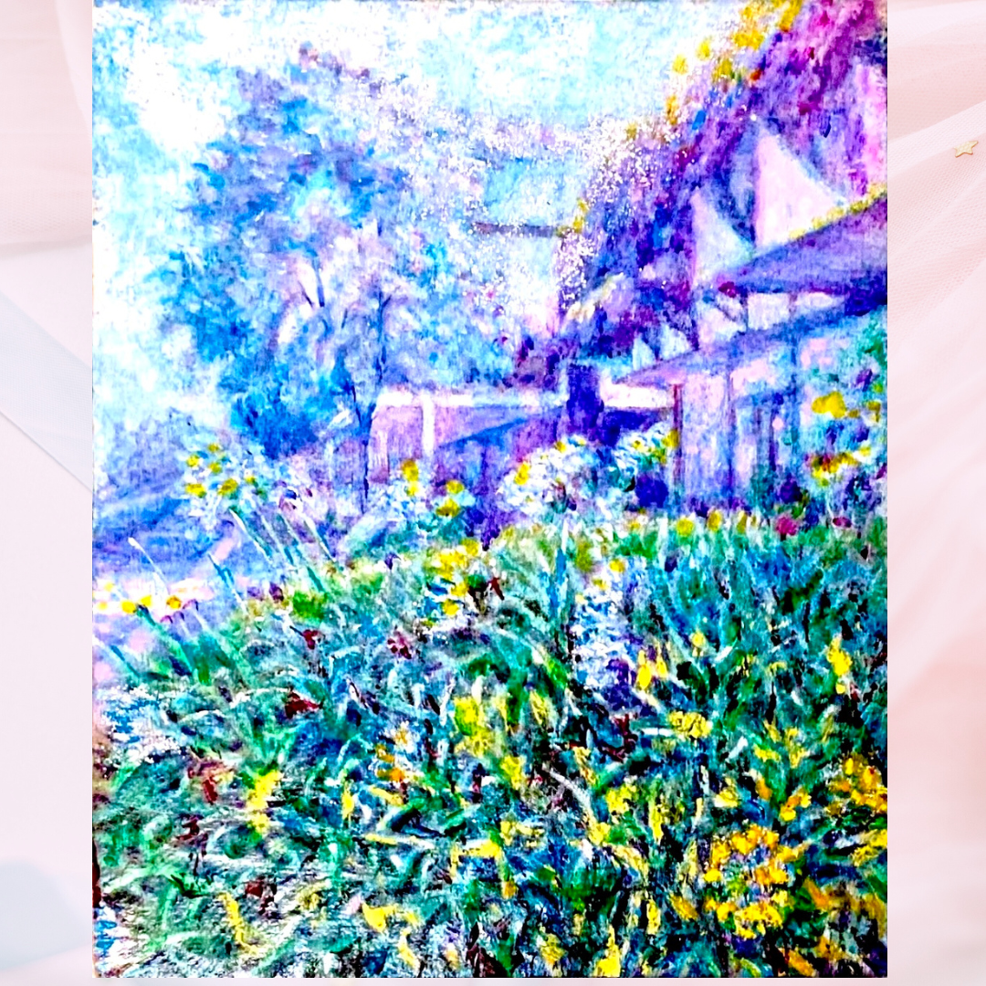 風景画「街の朝」油彩画 F3/額付き by 福家佳則 / Fukei-ART - 絵画