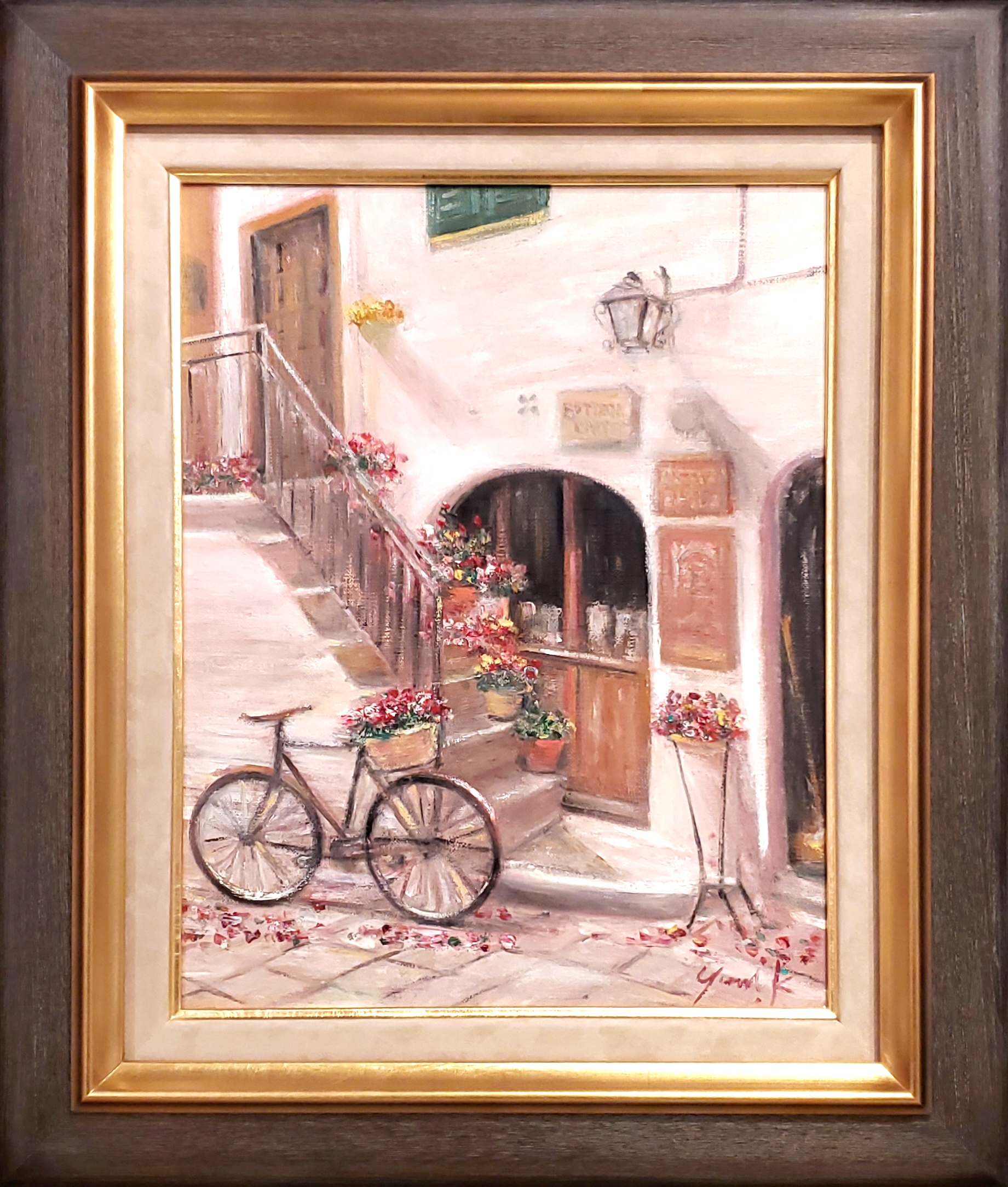 的場錠「華」油彩画 Amazon.co.jp: 的場錠 華 F4号 受注制作 油彩画 油絵 静物画 花と花瓶