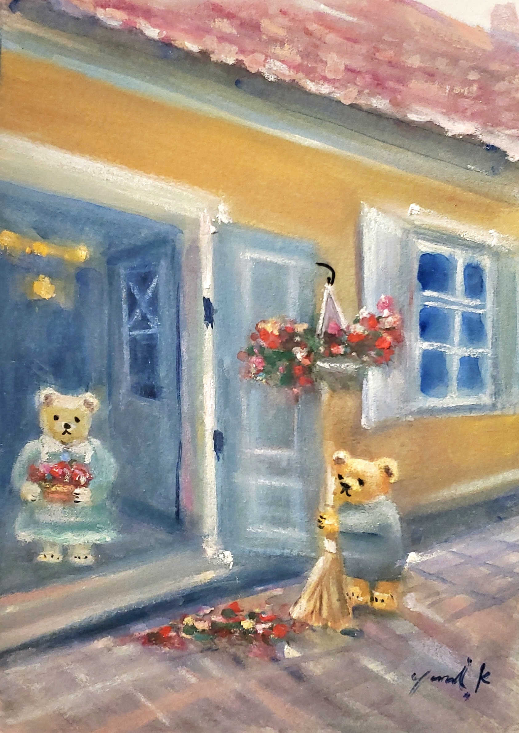 クマ達の朝仕事 by 神之浦由美 - 絵画販売・購入・レンタル（サブスク