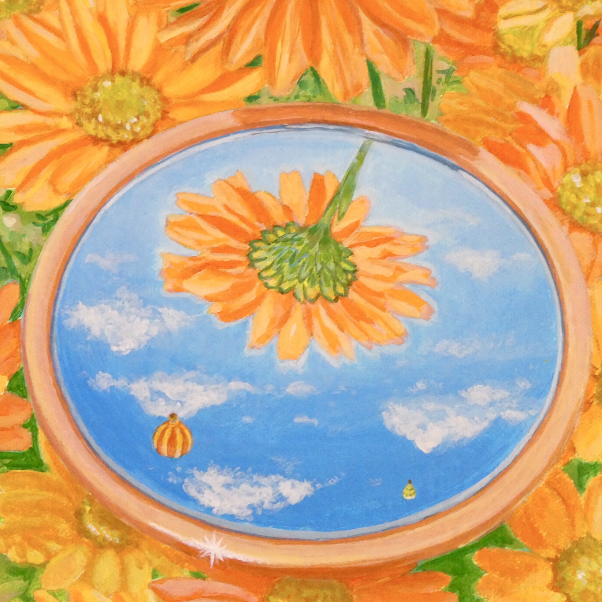 花と鏡（どこまでも高く） by 冬乃太陽 - 絵画販売・購入・レンタル